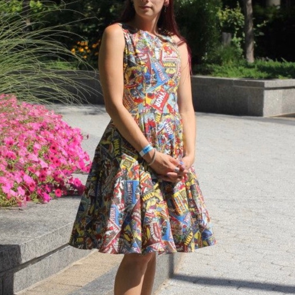 Handmade Marvel Comic pinup Dress